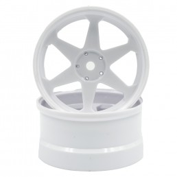 +8 Offset Wheel 2pcs White For 1/10 Drift