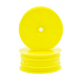 B74 Series 2.2inch 12mm Hex +1.5mm 4WD Front Rim 2 pcs Fluorescent Yellow