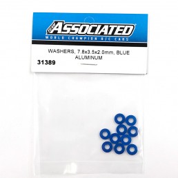 Aluminum 7.8x3.5x2mm Washers 10 pcs Blue